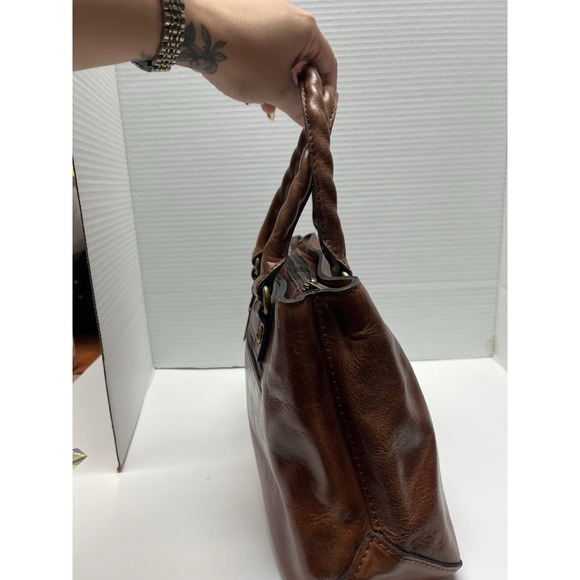 Patricia Nash Heritage‎ Angela Double-Compartment Leather Satchel Handbag - Picture 5 of 16